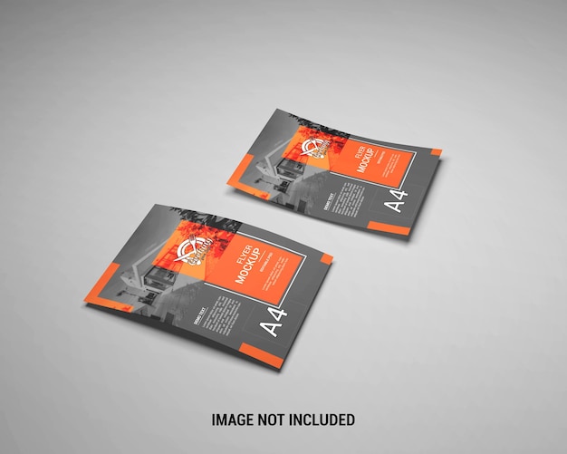 Minimal a4 flyer mockup