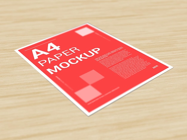 Minimal A4 Page Mockup Design