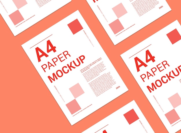 Minimal A4 Page Mockup Design