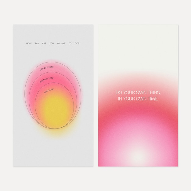 Minimal aesthetic instagram social media posts stories templates and quotes with bright gradients