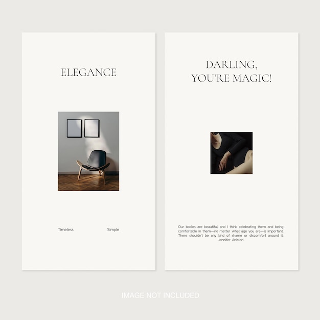 Minimal aesthetic instagram social media posts templates and quotes psd