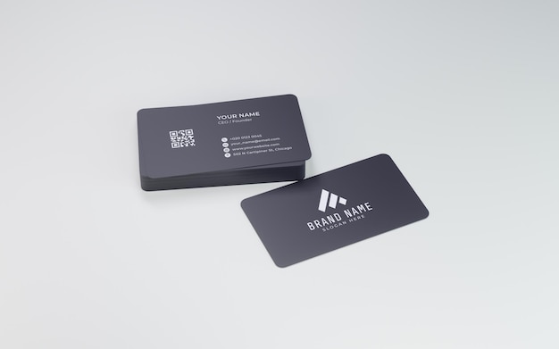 Minimal black business mockup card for branding design presentation