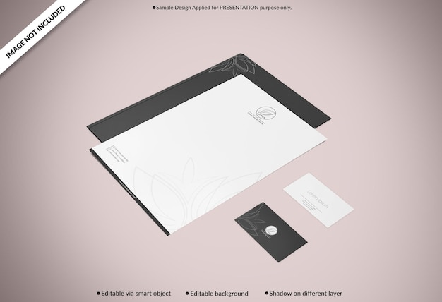 Minimal branding stationery mockup