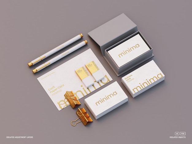 Minimal Branding Stationery set Mockup