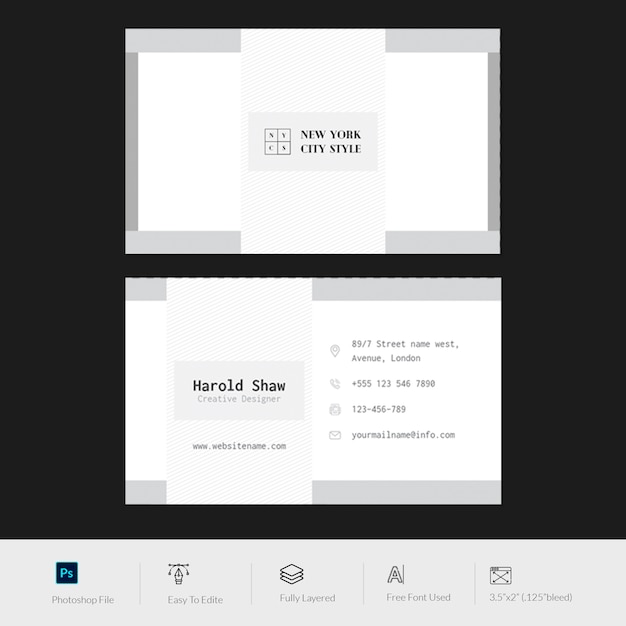 Minimal business card design