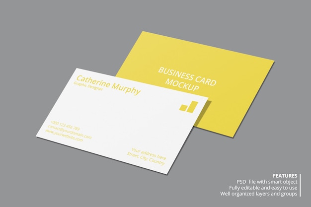 Minimal business card mockup design