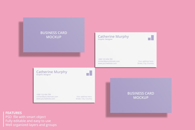 Minimal business card mockup design