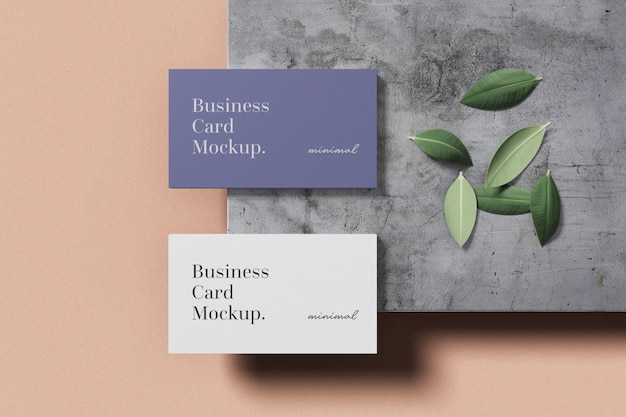 PSD minimal business card mockup