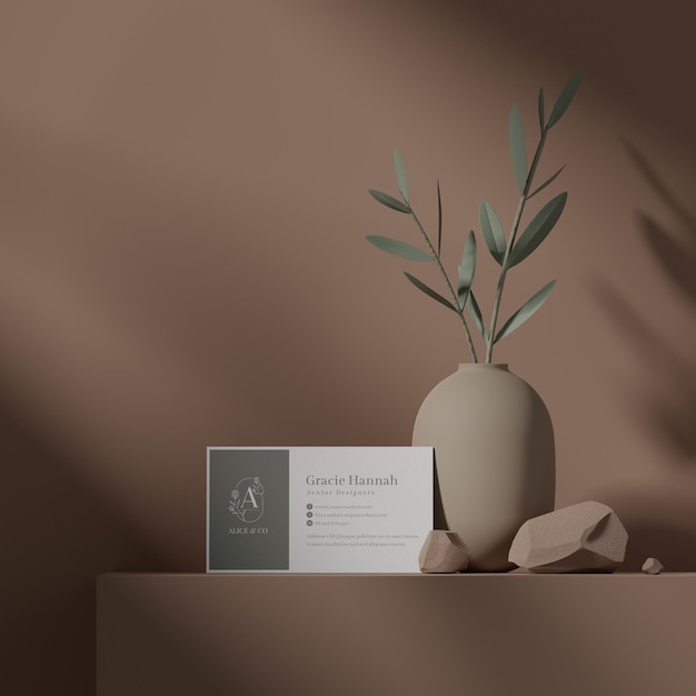 Minimal business card mockup