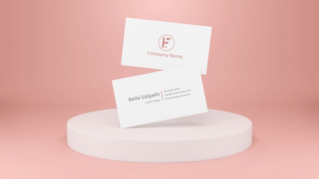 Minimal business card mockup