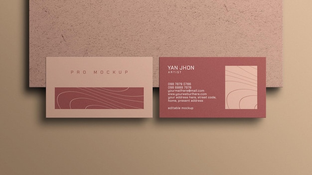 Minimal business card mockup