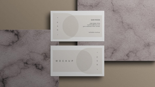 Minimal business card mockup