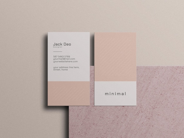 Minimal business card mockup