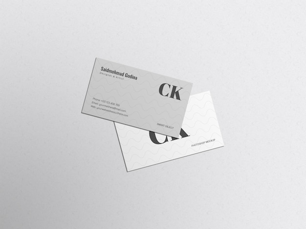 Minimal business card mockup