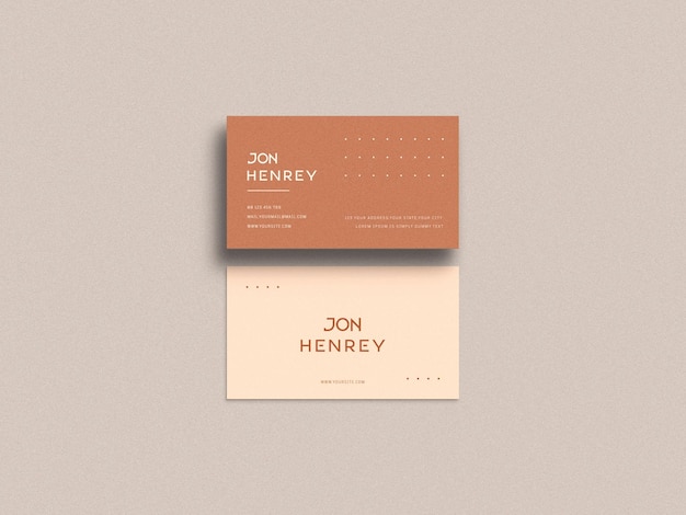 Minimal business card mockup