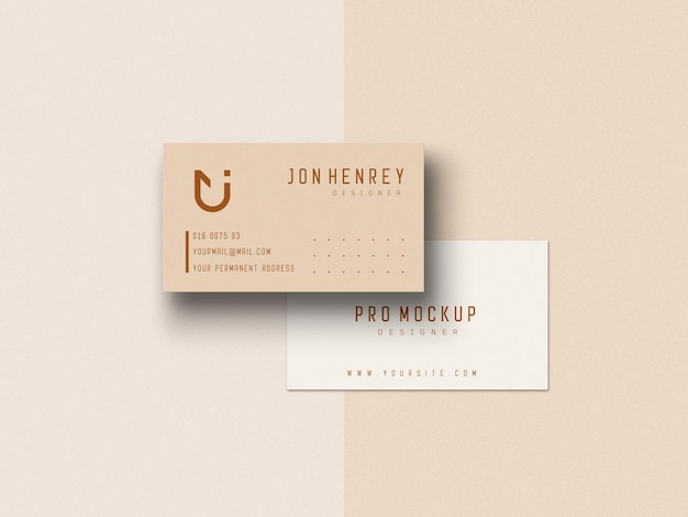 Minimal business card mockup