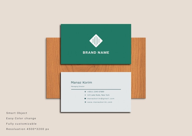 Minimal business card mockup