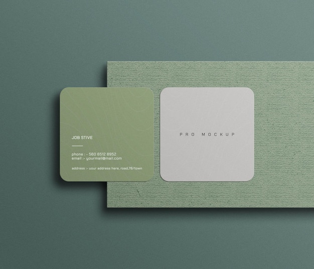 Minimal business cards mockup