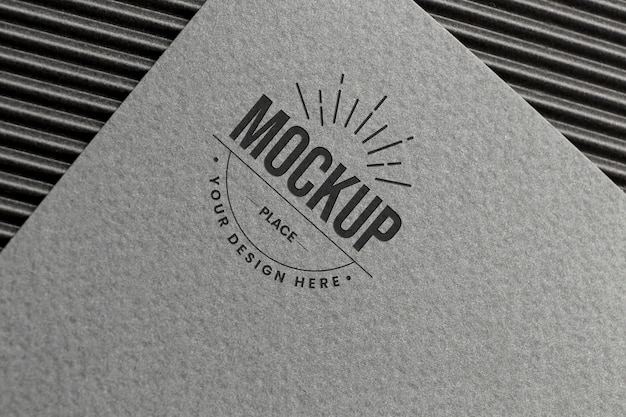 Minimal composition with company branding card mock-up