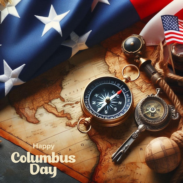 Minimal Design Template for Columbus Day