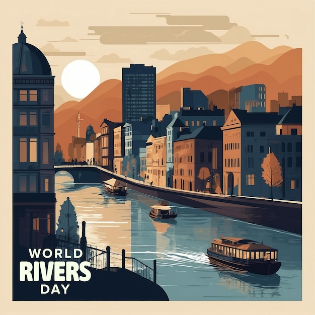 PSD minimal design for world rivers day