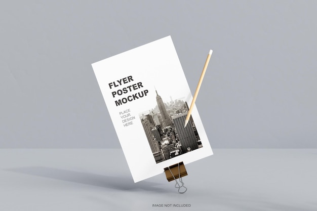 Minimal flyer poster mockup