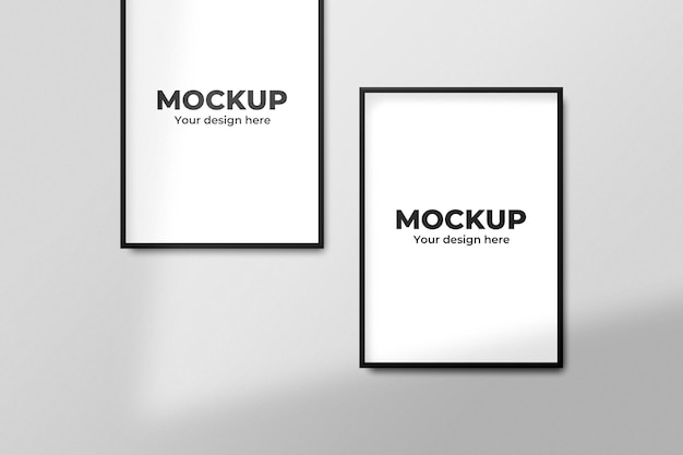 Minimal frame mockup with shadow