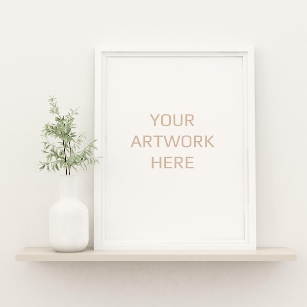 minimal Frame mockup with white background