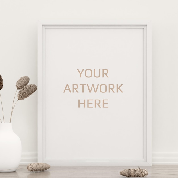 minimal Frame mockup with white background