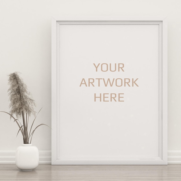 minimal Frame mockup with white background