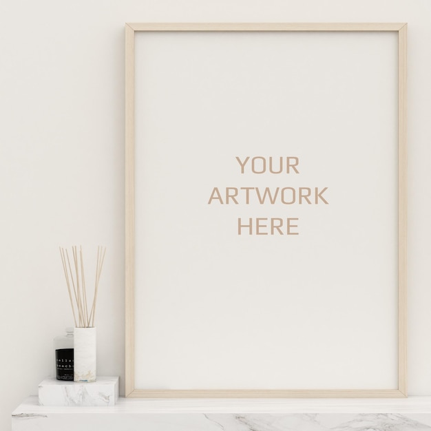 minimal Frame mockup with white background