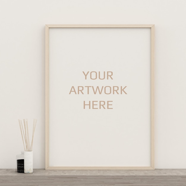 minimal Frame mockup with white background