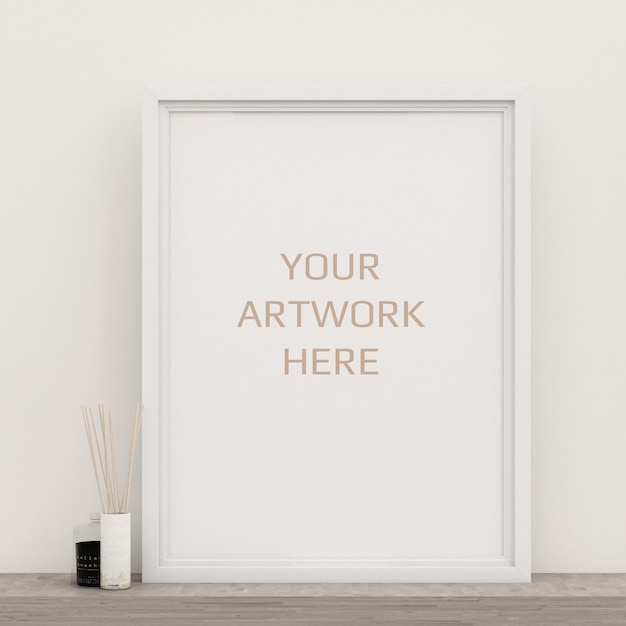 minimal Frame mockup with white background