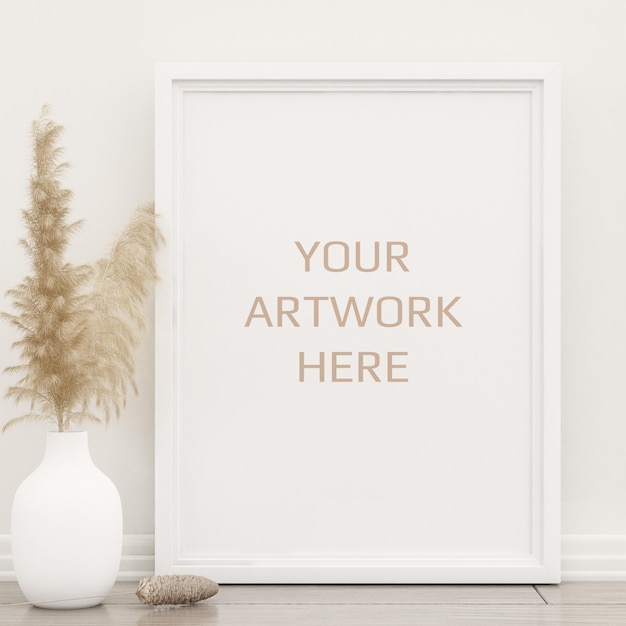 minimal Frame mockup with white background