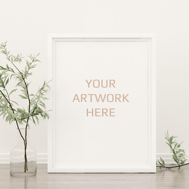 minimal Frame mockup with white background