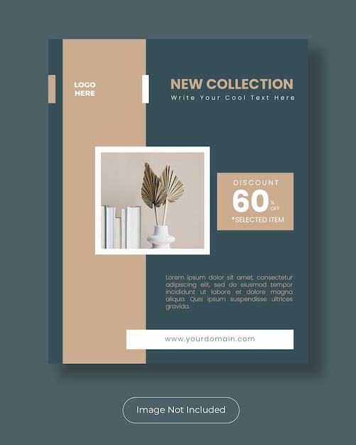 Minimal furniture instagram post portrait banner template