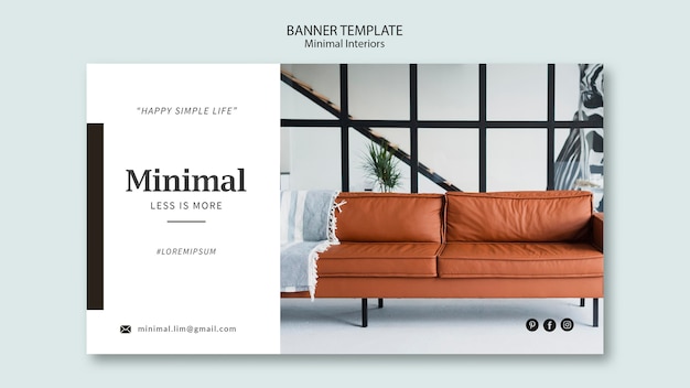 PSD minimal interiors banner theme