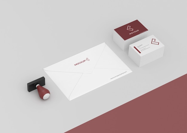 Minimal mock-up stationery assortment