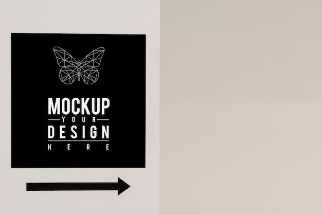 PSD minimal and modern signboard mockup