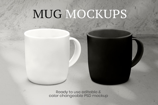 PSD minimal mug mockup psd editable product ad