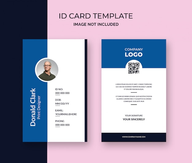 PSD minimal office id card template