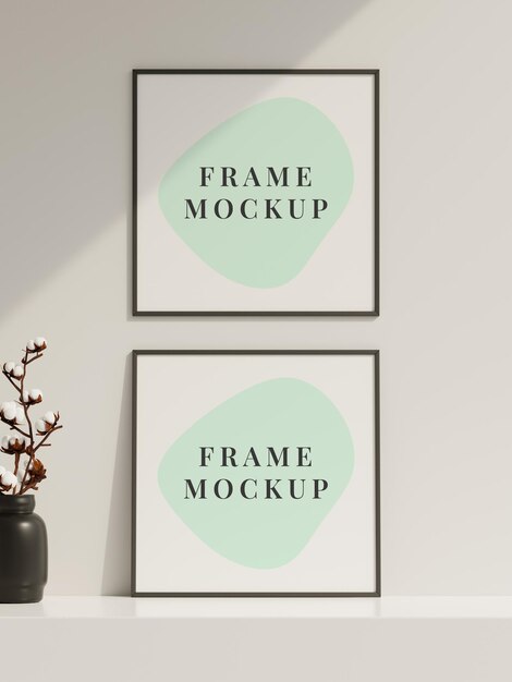 Minimal photo frame mockup