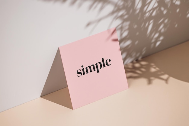 minimal post card mockup template