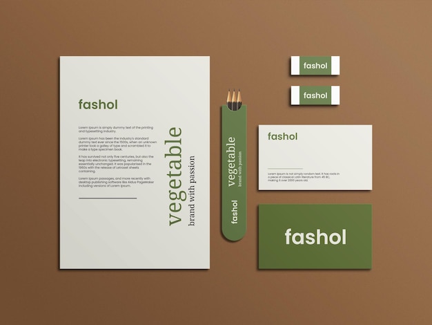 minimal premium stationary mockup