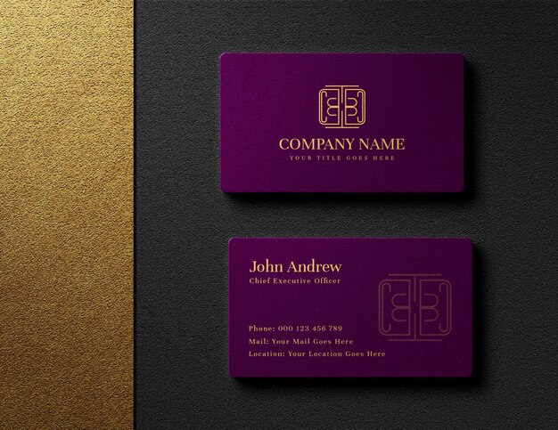 Minimal and Professional business card mockup