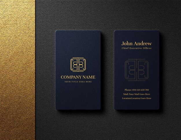 PSD minimal and professional business card mockup