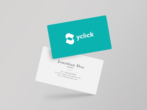 Minimal realistic logo mockup on business card