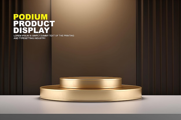 minimal round podium for product display stage display mockup for show product presentation