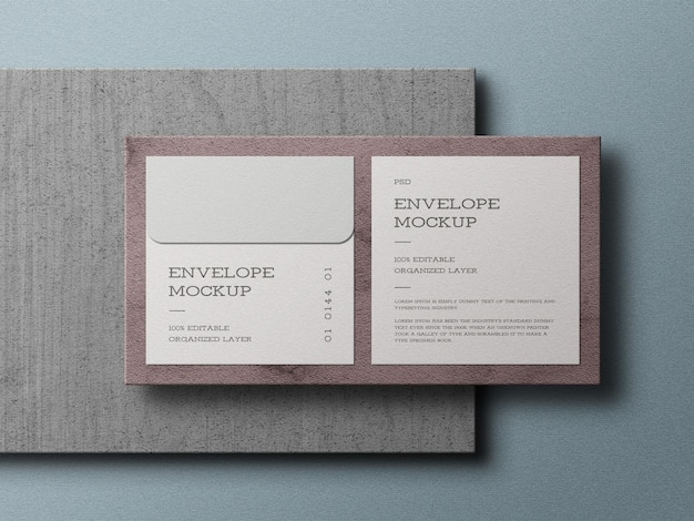 Minimal Square Envelope Mockup