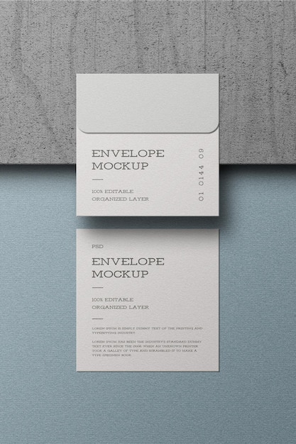 Minimal Square Envelope Mockup